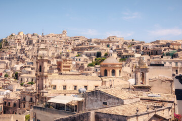 City of Noto in the baroque old town in Sicily, Italy in Europe