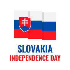 Slovakia Independence Day typography poster. Slovak national holiday on July 17. Vector template for postcard, banner, flyer, etc