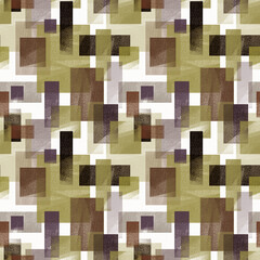 Seamless abstract geometric pattern, paper texture, paint texture.