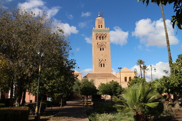Obraz premium Minaret of the Koutoubia Mosque in Marrakesh, Morocco