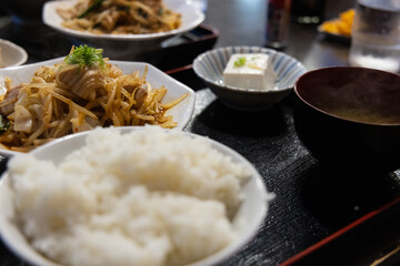 とても美味しい日本の広島県福山市の定食