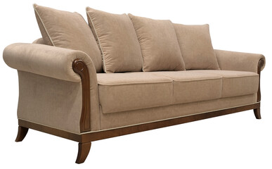 Fototapeta premium Sofa isolated on white background. Including clipping path