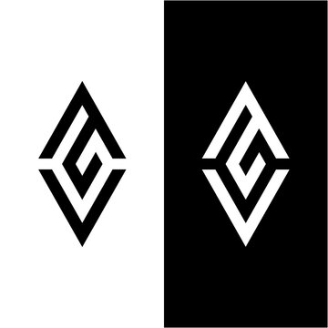 Logo AVG letter black and white