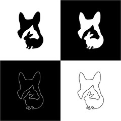 animal Pets negative hidden logo