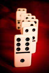 dominoes tiles in a row