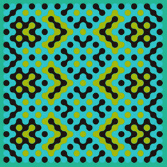 Multicolor truchet tiling connections illustration