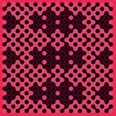 Multicolor truchet tiling connections illustration