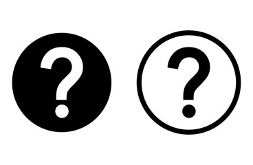 Set of Question icon mark, help or ask bubble graphic symbol, web faq vector illustration