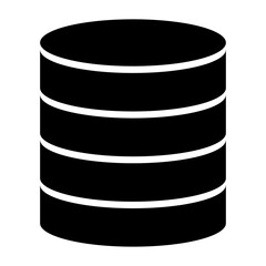 Database storage icon, internet network server cloud data symbol, connection system vector illustration
