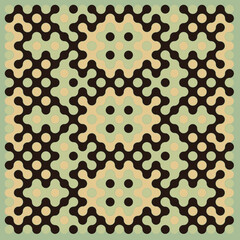 Multicolor truchet tiling connections illustration