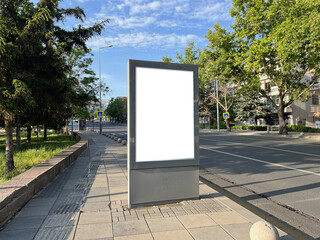 blank billboard in the city