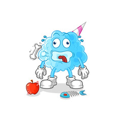 cotton candy burp mascot. cartoon vector