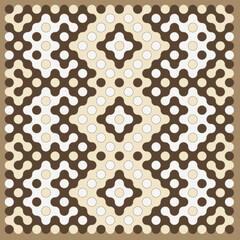 Multicolor truchet tiling connections illustration