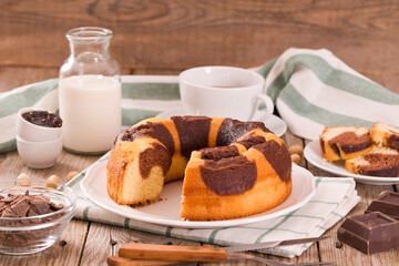 Marble ring cake.
