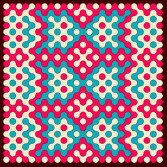 Multicolor truchet tiling connections illustration