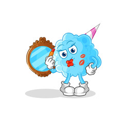 cotton candy make up mascot. cartoon vector