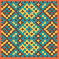 Multicolor truchet tiling connections illustration