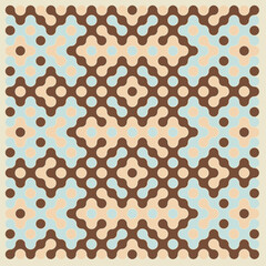 Multicolor truchet tiling connections illustration