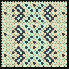 Multicolor truchet tiling connections illustration