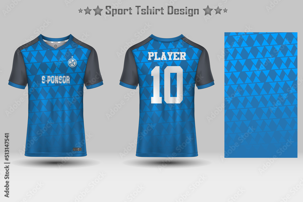 Sticker Football sport jersey mockup abstract geometric pattern t-shirt design