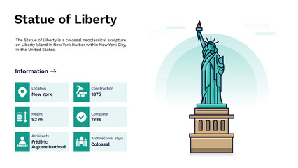 The Heritage of The Statue of Liberty Monumental Design-Vector Illustration © BonkersArt