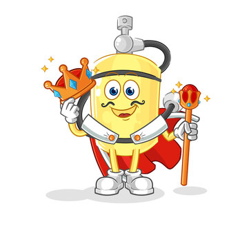 recommend clip art: diver cylinder king vector. cartoon character
