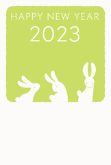 卯年の年賀状テンプレート（2023年・英文）