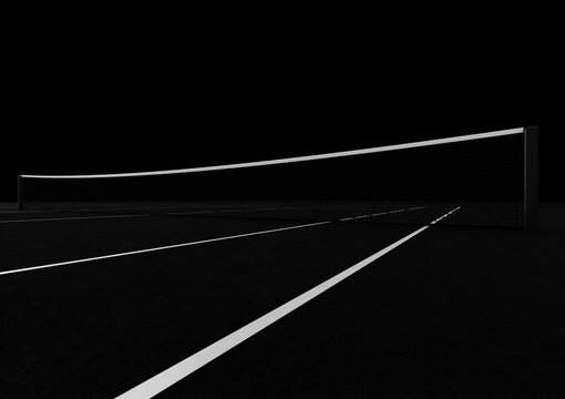 Tennis court - Tennis net - sport - black and white	