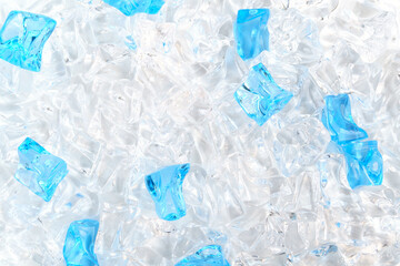 透明とブルーのクリスタルアイスのキラキラ背景