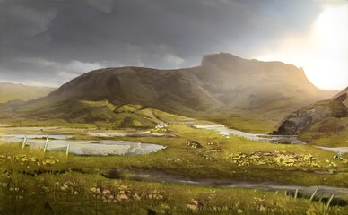 incredibly beautiful background, oil painting, realistic picture, fantasy backdrop, beautiful nature backdrop