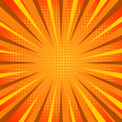 Cartoon Comic Background Halftone Red and Orange