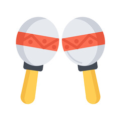 Maraca vector flat icon for web isolated on white background EPS 10 file