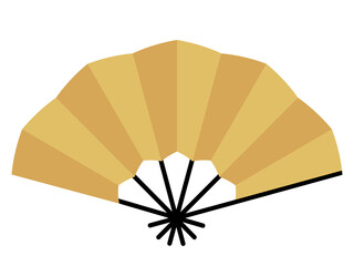シンプルな金色の扇子