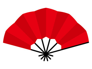 シンプルな赤い扇子