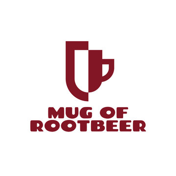 abstract mug of beer logo premium vector