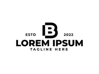 B letter mark logo vector icon illustration premium vector