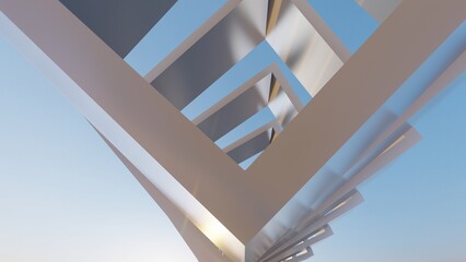 Obraz premium Abstract background geometric shapes in design 3d render