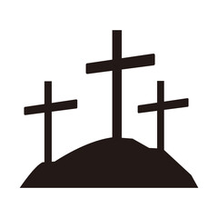 Calvary Crosses, Christianity religion symbol. 