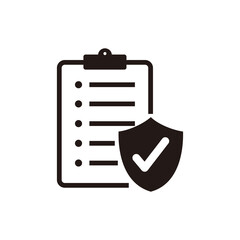 Insurance policy icon, vector icon  on white background
