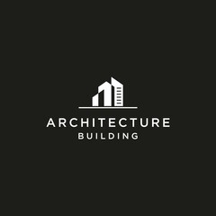 Architect Logo Design. Real Estate and Property Symbol. Modern Construction Icon for Realtor, Developer, and Contractor. Corporate Branding for Housing,  and Apartment Projects.