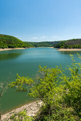 Blick auf die Urft im Nationalpark Eifel im Sommer - Urftsee