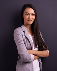 Obraz premium Shes beautiful in her casual nature. Studio shot of an attractive young woman.