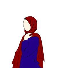 hijab girl illustration
