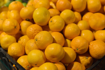 Lots of mandarins on the counter