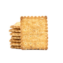 Crispy cracker according to recipes. Sweet cookies on a bun background