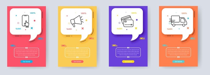 Shopping online concept onboarding app screens. Modern and simplified vector illustration walkthrough screens template for mobile apps. eps 10