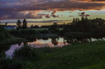 sunset in the countryside in latvia10