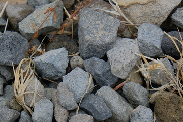 close up of black and white stones