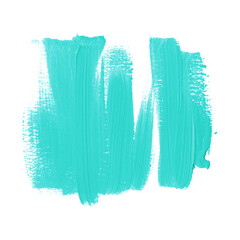 Deep mint green art brush stroke paint background. Texture creative graphic design. Abstract graphic art.	