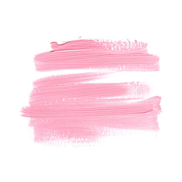 Dry pink marker smudge trace isolated on white background. Perfect beauty element design. Image.